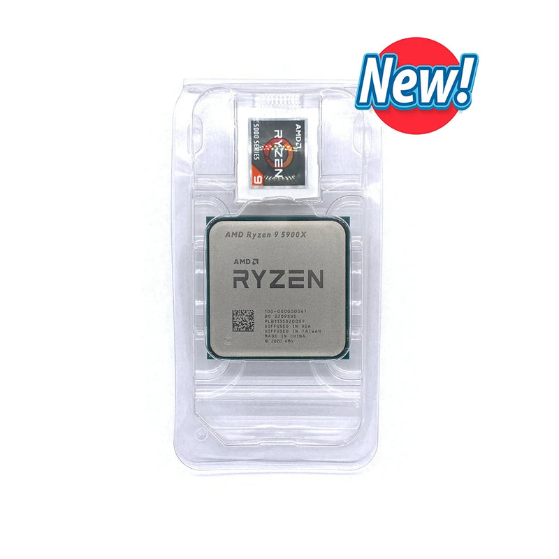 Novo amd ryzen 9 5900x r9 5900x 3.7 ghz doze-núcleo 24-thread processador cpu 7nm l3 = 64m 100-000000061 soquete am4 sem ventilador