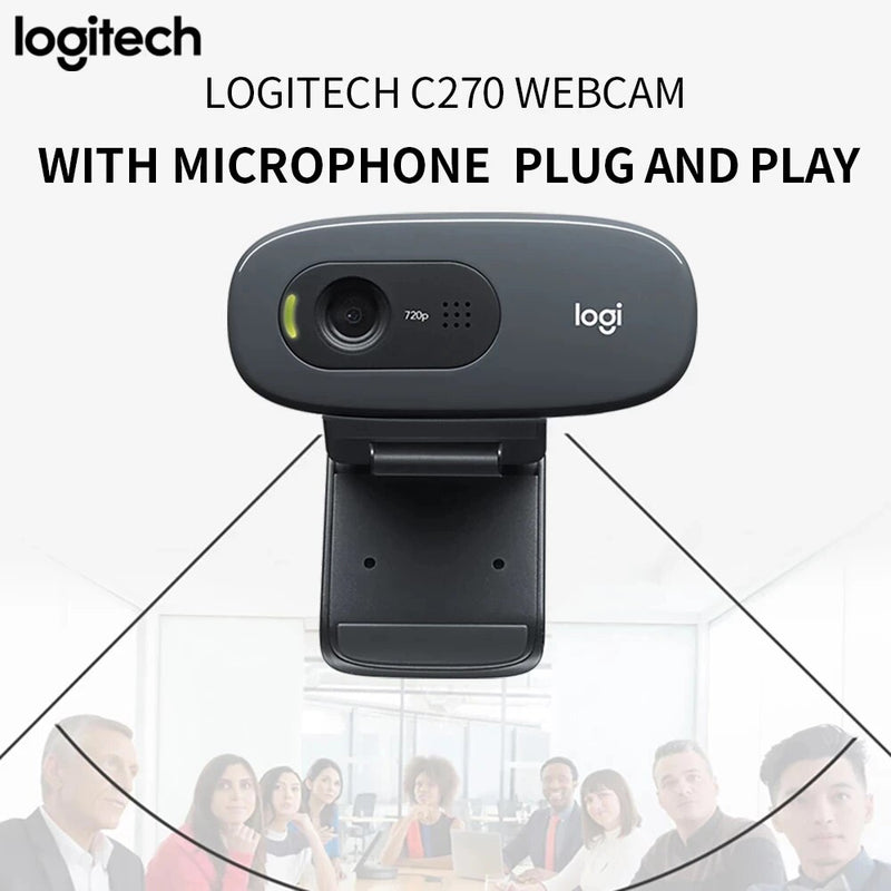 Novo original logitech c310 c270 c270i hd webcam 720p embutido micphone usb2.0 computador computador computador computador computador computador notebook câmera de vídeo conferência