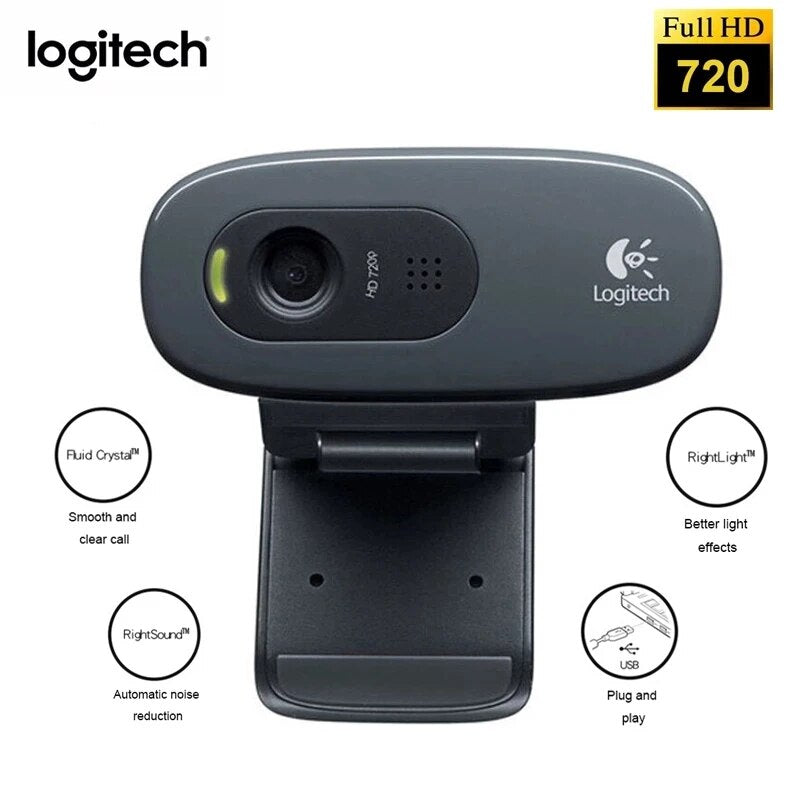 Novo original logitech c310 c270 c270i hd webcam 720p embutido micphone usb2.0 computador computador computador computador computador computador notebook câmera de vídeo conferência