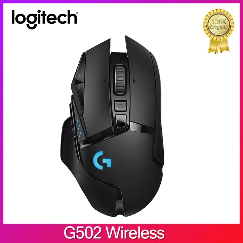 Novo original logitech g502 herói lightspeed sem fio gaming mouse sem fio 2.4ghz herói 16000dpi rgb adequado para e-esportes gamers