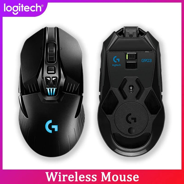 Novo original logitech g903 herói lightspeed sem fio gaming mouse rgb 16000dpi versão atualizada adequado para e-esportes gamers