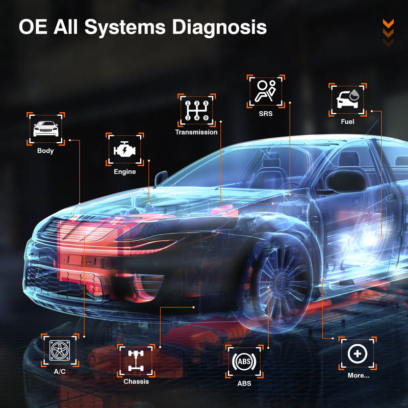 O varredor do carro do Foxwell-NT809 OBD2, todo o leitor de código do sistema, teste bi-direcional, 30 restauram o serviço, ferramentas mecânicas automotivos, 2024