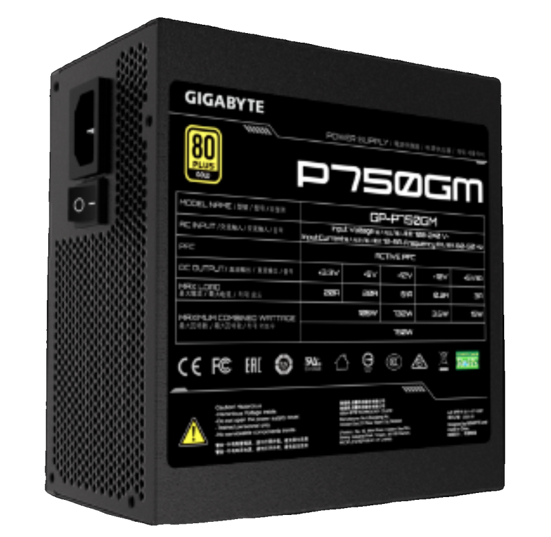 Gigabyte War Saint II 750(P750GM) rated 750W power supply new national line