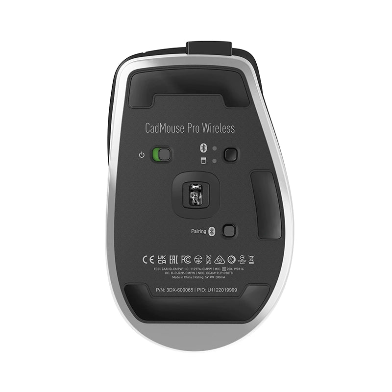 Mouse 3D - Sem fio - 3Dconnexion CadMouse Wireless Pro - Preto/Cinza - 3DX-700116