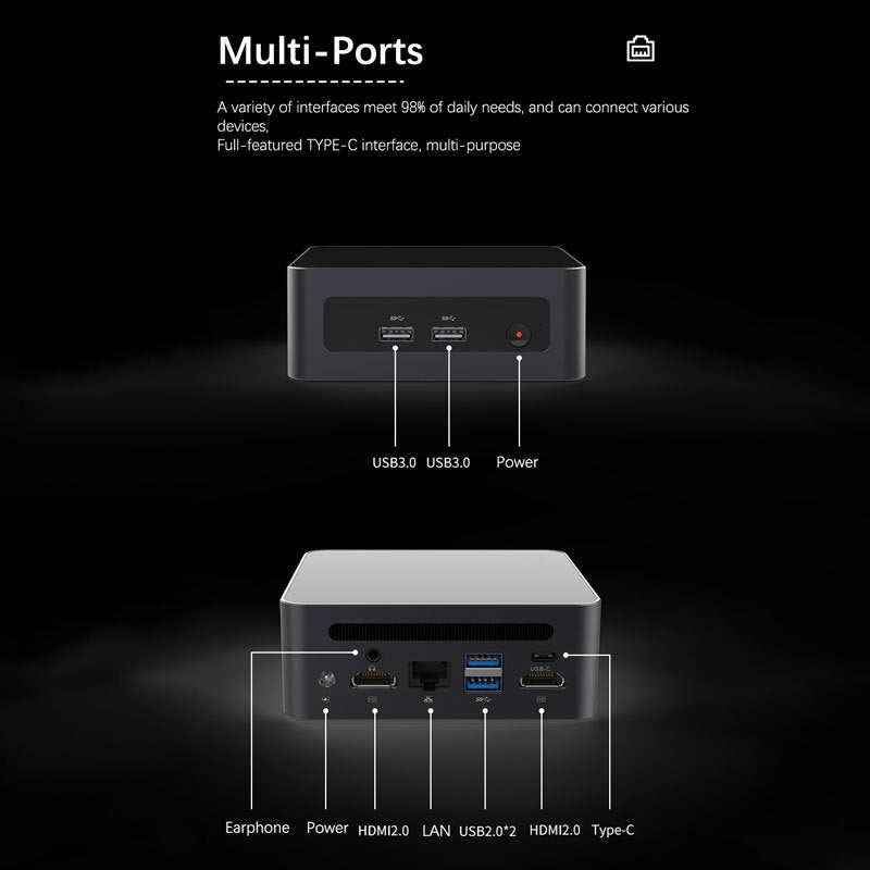 AMD5600H Minicomputer mainframe minicomputer office minicomputer box quasi-system minipc