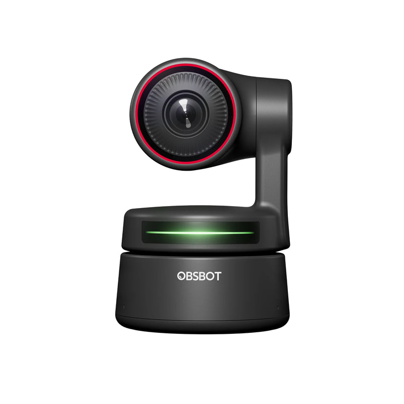 OBSBOT Framing alimentado por IA e foco automático, PTZ minúsculo, webcam 4K com microfones omni-direcionais duplos