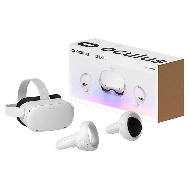 Oculus-Quest 2 tudo em um VR Headset, 5,5 "Display, taxa de atualização 90Hz, óculos 3D, 64 GB, 128 GB, 256 GB de memória