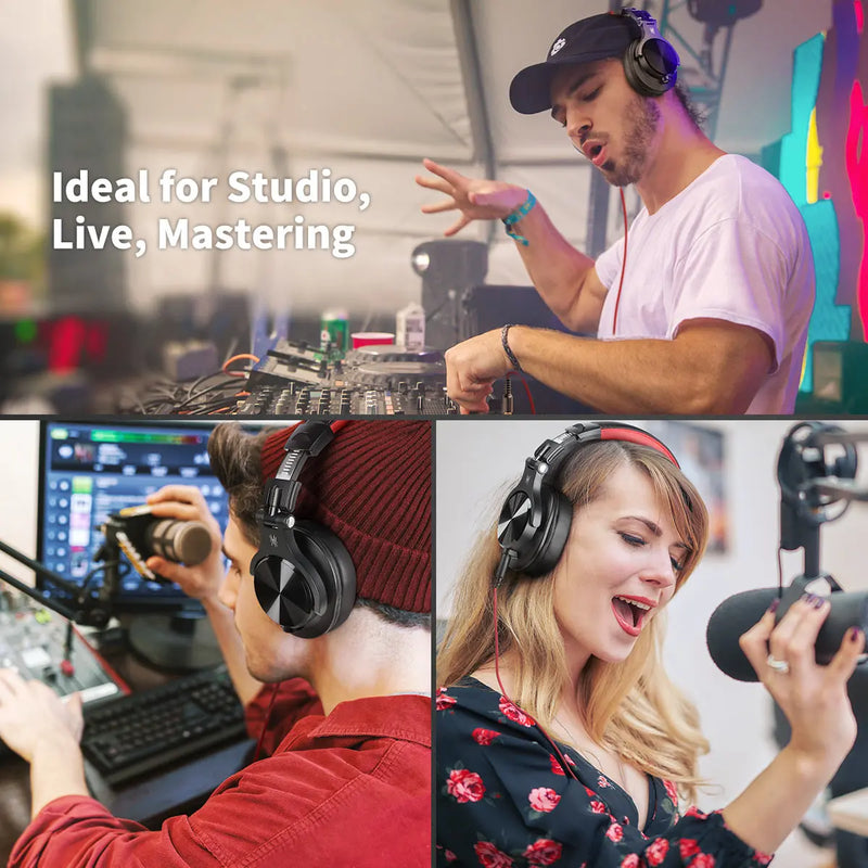 Oneodio-A71 Wired Over Ear Headphone com microfone, Studio DJ Headphones, Professional Gravação Monitor e Mixing Headset para Gaming
