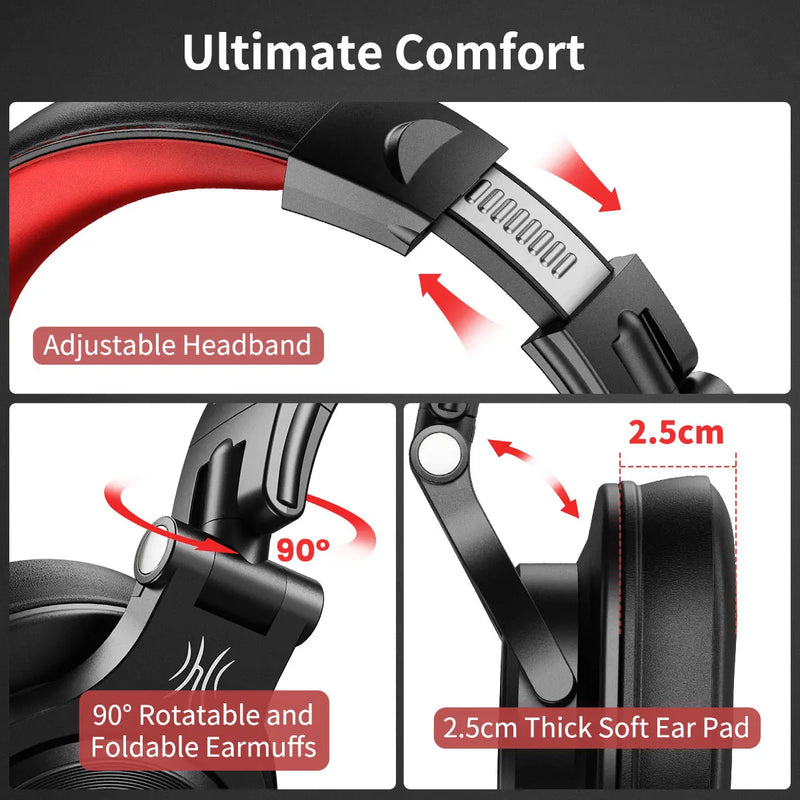 Oneodio-A71 Wired Over Ear Headphone com microfone, Studio DJ Headphones, Professional Gravação Monitor e Mixing Headset para Gaming