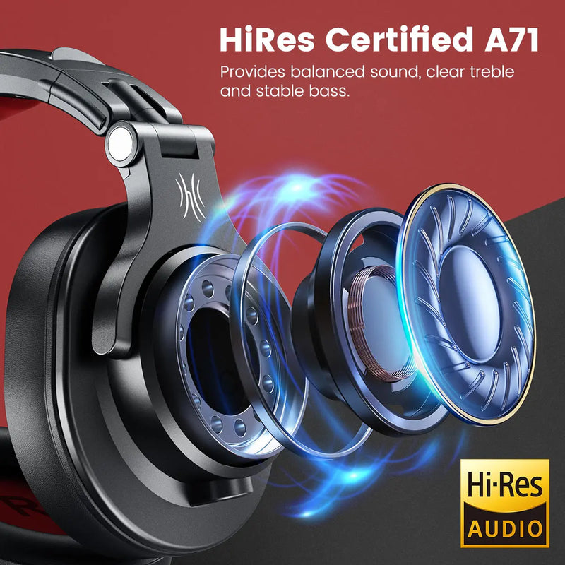 Oneodio-A71 Wired Over Ear Headphone com microfone, Studio DJ Headphones, Professional Gravação Monitor e Mixing Headset para Gaming