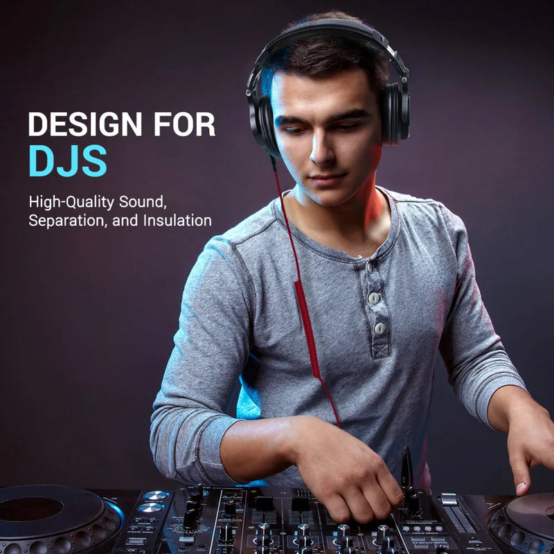 Oneodio-Gaming Headset com microfone, Studio DJ Headphones, Stereo Over Ear, fone de ouvido com fio, Hi-Res para PC, PS4, Xbox, One Gamer, A71
