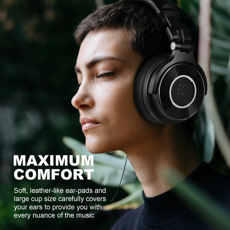 Oneodio-Professional Studio Monitoring Headphones, Over Ear Stereo, Wired Headset com microfone, Hi-Res Audio for DJ, Monitor 60