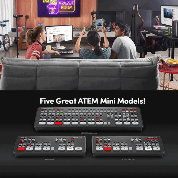 Original blackmagic design atem mini extremo atem mini pro atem mini live stream switcher multi-view e gravação de novos recursos
