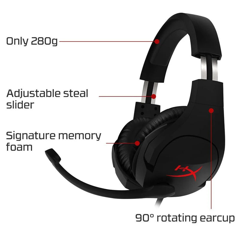 Original hyperx nuvem stinger/nuvem stinger s gaming headset fones de ouvido com microfone para pc ps4 xbox fone de ouvido