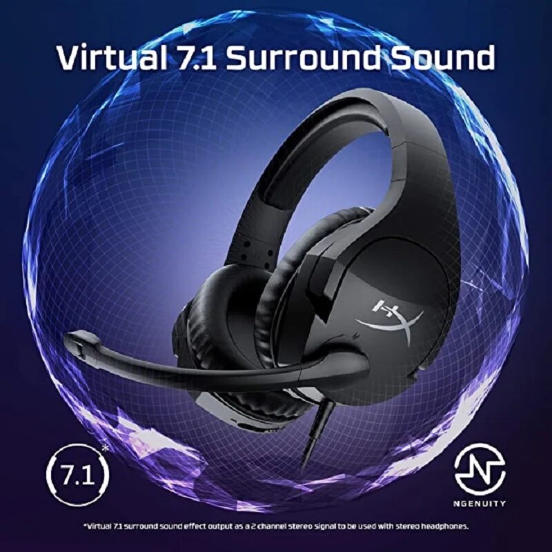 Original hyperx nuvem stinger/nuvem stinger s gaming headset fones de ouvido com microfone para pc ps4 xbox fone de ouvido