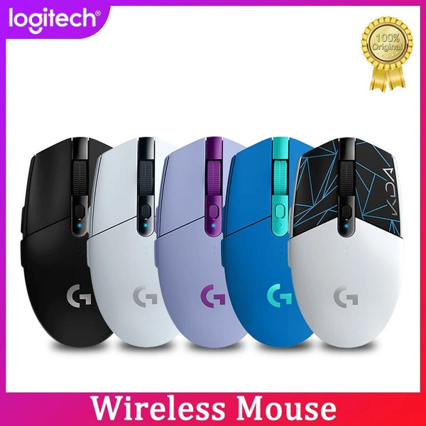 Original logitech g304 lightspeed kda sem fio gaming mouse hero 12k sensor 12,000 dpi 6 botões programáveis 250h bateria vida