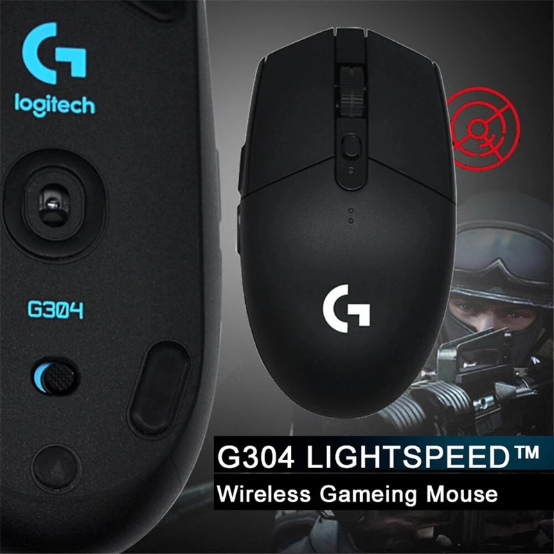 Original logitech g304 lightspeed kda sem fio gaming mouse hero 12k sensor 12,000 dpi 6 botões programáveis 250h bateria vida