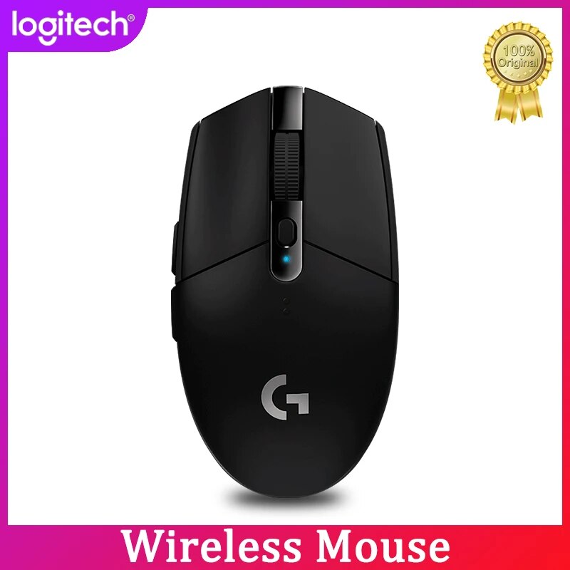 Original logitech g304 lightspeed kda sem fio gaming mouse hero 12k sensor 12,000 dpi 6 botões programáveis 250h bateria vida