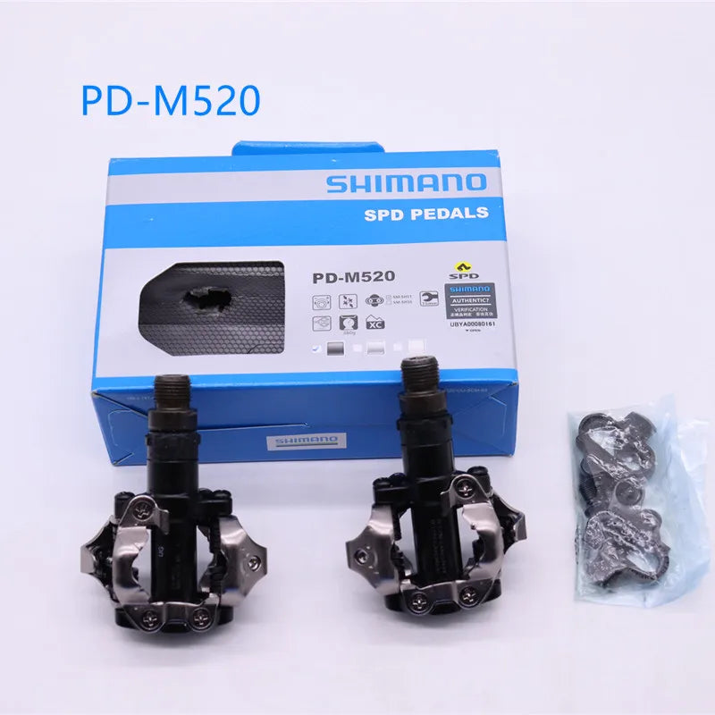 Original shimano pd m520 m540 me700 mtb pedais de bicicleta de montanha ciclo de bloqueio automático pedal deore xt pedais