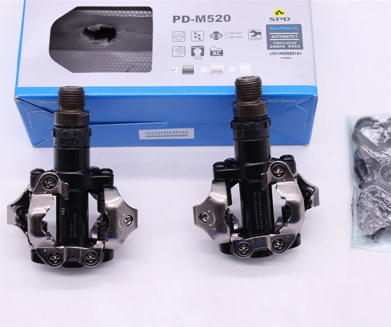 Original shimano pd m520 m540 me700 mtb pedais de bicicleta de montanha ciclo de bloqueio automático pedal deore xt pedais