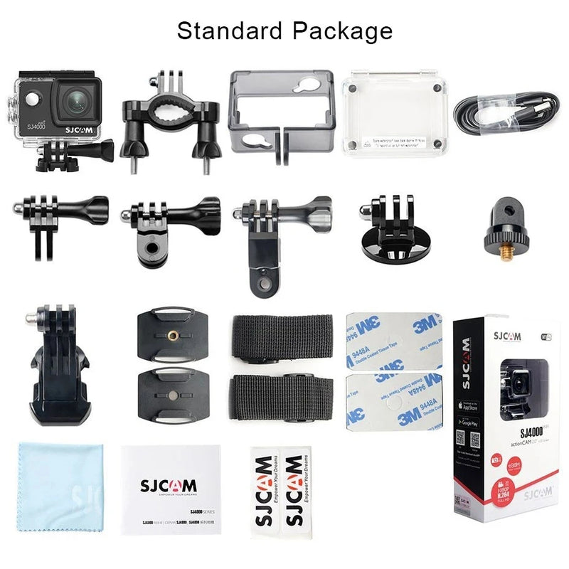 Original sjcam sj4000/sj4000air/sj4000 wifi 1080p 2.0 lcd completo hd câmeras de ação à prova ddv água esporte câmera dv câmera