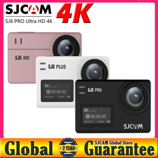 Original sjcam sj8 série sj8pro sj8plus sj8air extremo esporte câmera de ação controle remoto wi-fi capacete à prova d' água dv