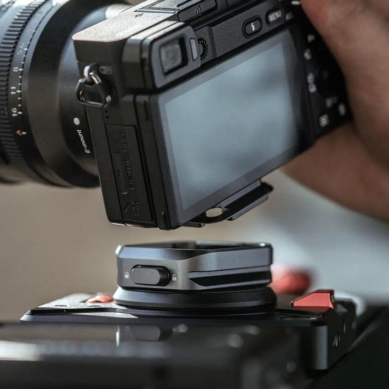 PGYTECH-Adaptador de placa SnapLock, furos roscados Placa, Compatível com Gimbals, Tripes, Sliders, Arac-Swiss, 1/4 e 3/8