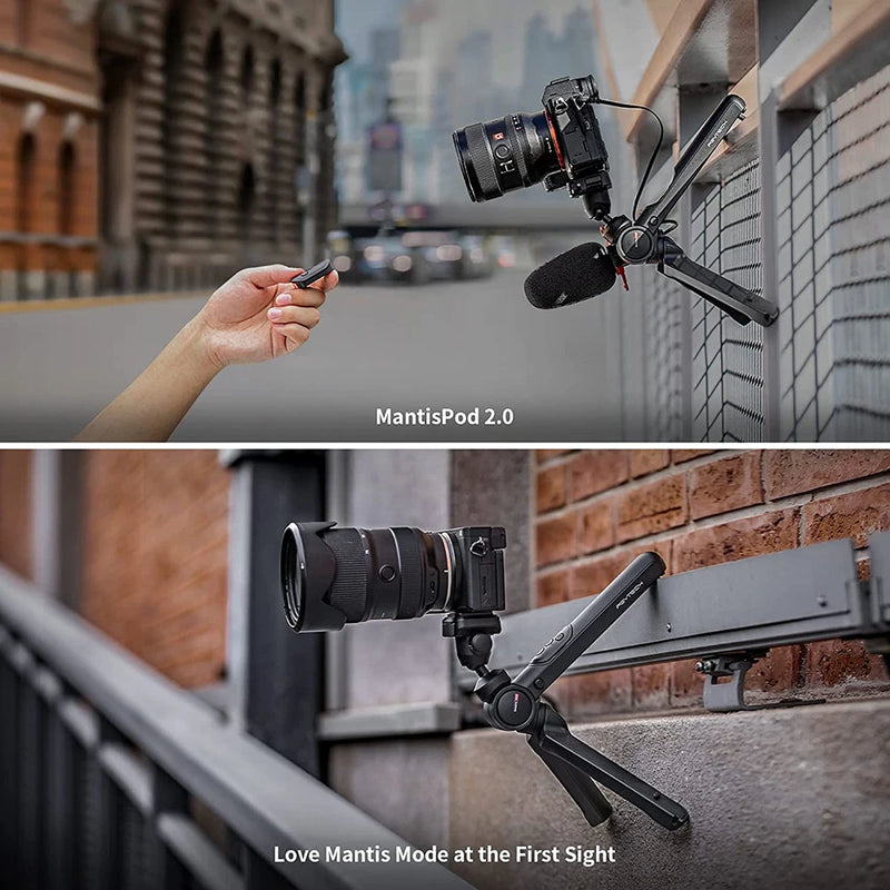PGYTECH-MANTISPOD Mini Câmera Vlogging Tripé, Bluetooth 2.0, 6 Modos, Viagem Pequena, DSLR Flexível, Suporte de Bolso com Controle Remoto