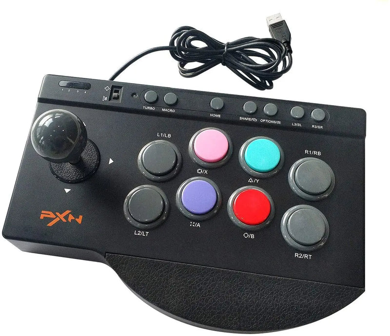 PXN 0082 USB Wired Game Joystick, Arcade Console Rocker, controlador de luta, joystick de jogos para PS3, PS4, Switch, PC, Android TV, XBOX