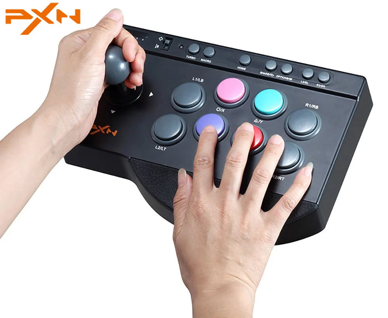 PXN 0082 USB Wired Game Joystick, Arcade Console Rocker, controlador de luta, joystick de jogos para PS3, PS4, Switch, PC, Android TV, XBOX