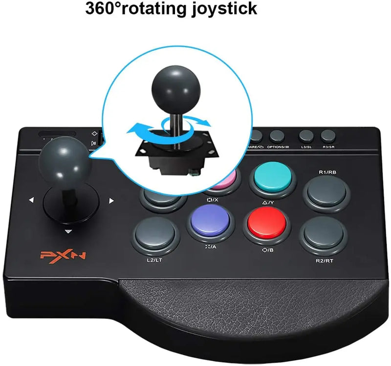 PXN 0082 USB Wired Game Joystick, Arcade Console Rocker, controlador de luta, joystick de jogos para PS3, PS4, Switch, PC, Android TV, XBOX