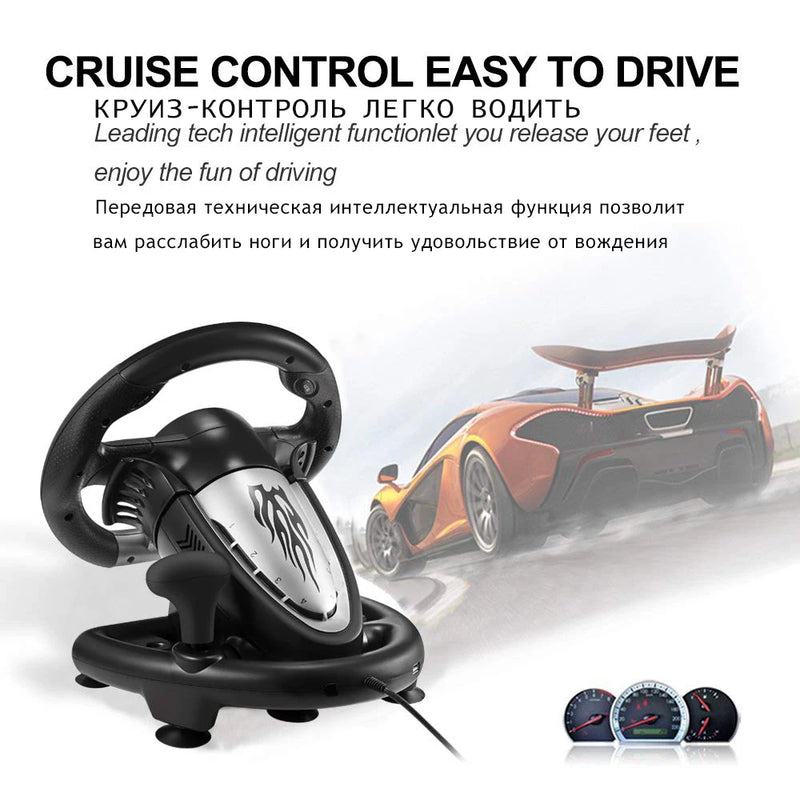 PXN-V3 Pro Gaming Racing Volante, 180 ° para PC, Windows, PS3, PS4, Switch, Xbox One, Xbox Series X, S, PC, Volante