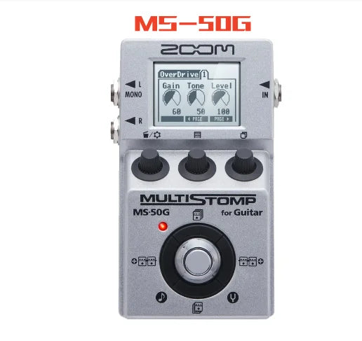 Pedal de efeito de guitarra multi para baixo, Stompbox integrado, Zoom MS-50G, MS-60B, MS-70CDR, Reverb Chorus Delay, MS50G