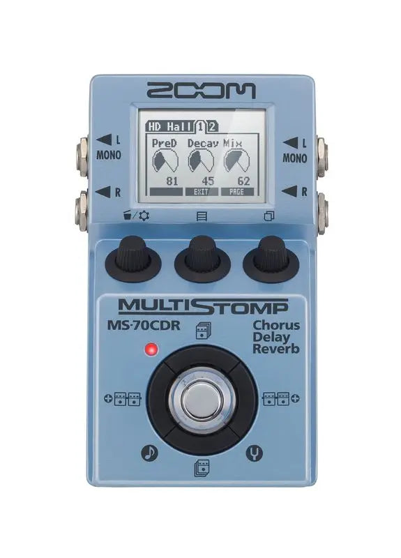 Pedal de efeito de guitarra multi para baixo, Stompbox integrado, Zoom MS-50G, MS-60B, MS-70CDR, Reverb Chorus Delay, MS50G
