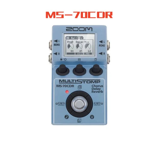 Pedal de efeito de guitarra multi para baixo, Stompbox integrado, Zoom MS-50G, MS-60B, MS-70CDR, Reverb Chorus Delay, MS50G