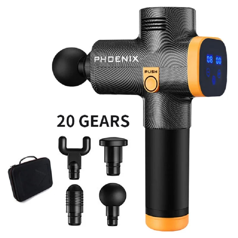 Phoenix-A2 Massage Gun, Relaxamento Muscular, Massageador De Tecido Profundo, Terapia Dinâmica Vibrador, Shaping, Alívio Da Dor, Costas, Massageador Pé