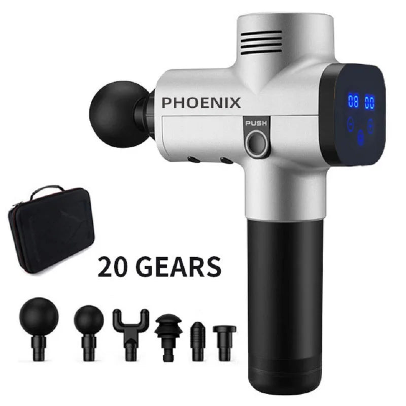 Phoenix-A2 Massage Gun, Relaxamento Muscular, Massageador De Tecido Profundo, Terapia Dinâmica Vibrador, Shaping, Alívio Da Dor, Costas, Massageador Pé