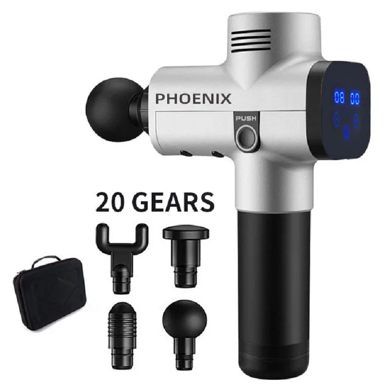 Phoenix-A2 Massage Gun, Relaxamento Muscular, Massageador De Tecido Profundo, Terapia Dinâmica Vibrador, Shaping, Alívio Da Dor, Costas, Massageador Pé
