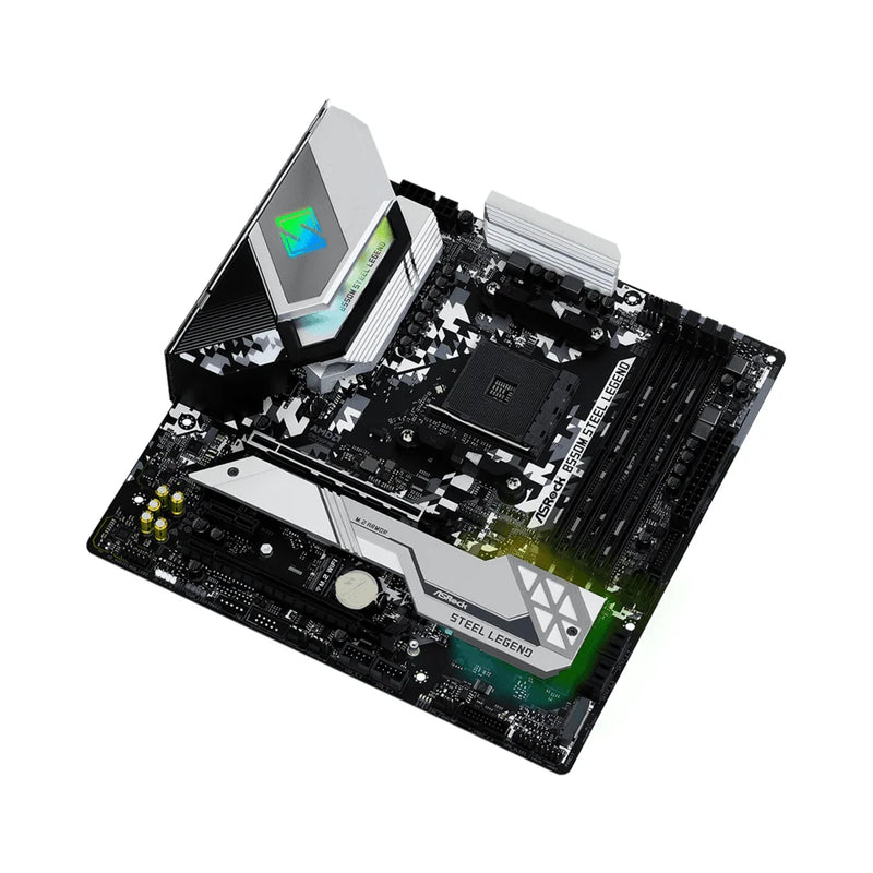Placa-Mãe AsRock B550M Steel Legend, AMD AM4, mATX, DDR4, HDMI - 90-MXBCU0-A0UAYZ
