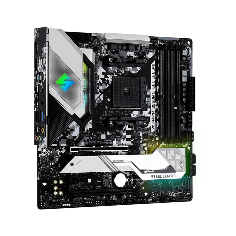 Placa-Mãe AsRock B550M Steel Legend, AMD AM4, mATX, DDR4, HDMI - 90-MXBCU0-A0UAYZ