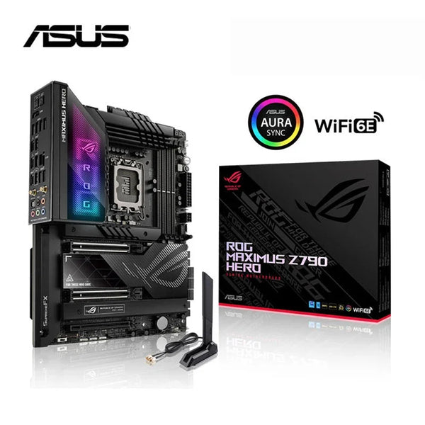Placa-mãe Asus-Rog MAXIMUS Z790 HERO WiFi 6E DRR5, Intel Z790, PCIe 5.0, soquete 128G D5, suporte para CPU de 12ª e 12ª gerações, novo