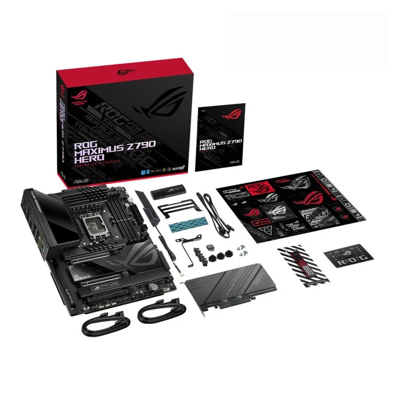 Placa-mãe Asus-Rog MAXIMUS Z790 HERO WiFi 6E DRR5, Intel Z790, PCIe 5.0, soquete 128G D5, suporte para CPU de 12ª e 12ª gerações, novo