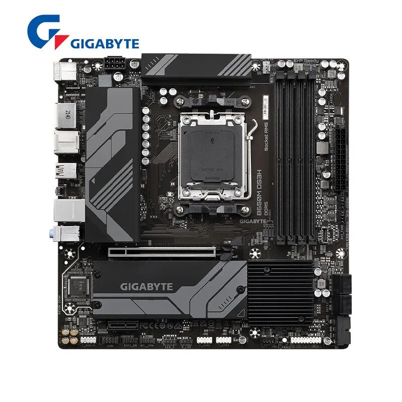 Placa-mãe Gigabyte-B650M DS3H, AM5, LGA 1718, AMD, B650, Micro ATX, DDR5, PCIe 4.0 M.2, PCIe 4.0, 2.5 GHz LAN, 3 anos de garantia