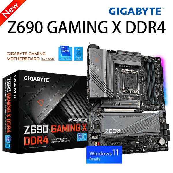 Placa-mãe gigabyte ga z690 jogos x ddr4 intel z690 ddr4 xmp 128g 5333 (o. c.) Pcie 5.0 m. 2 suporte 12 gen soquete lga 1700 novo Mainboard Z690 suporta CPUs i3 i5 i7 i9