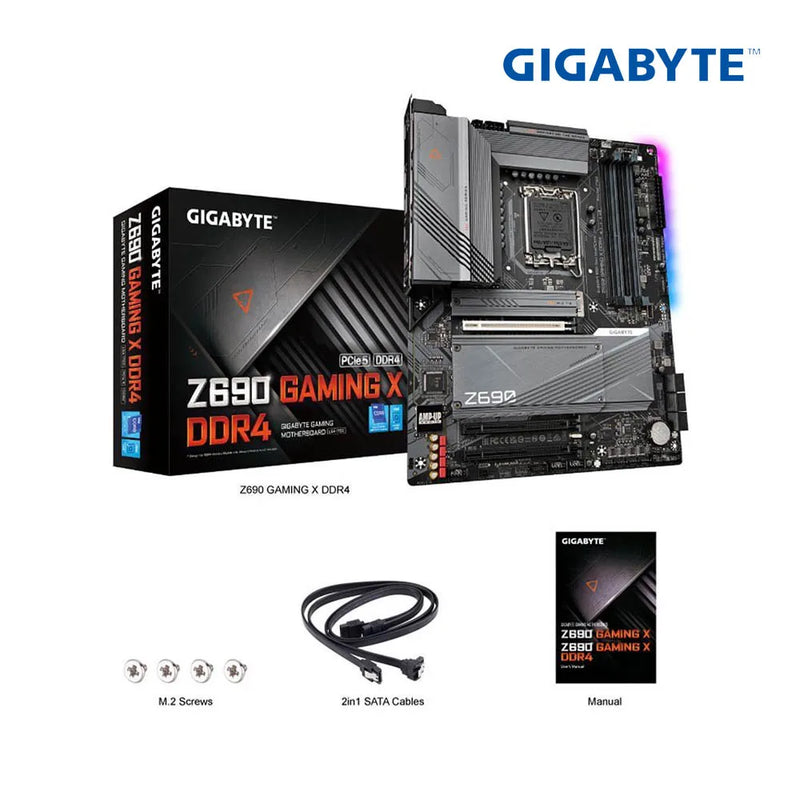 Placa-mãe gigabyte ga z690 jogos x ddr4 intel z690 ddr4 xmp 128g 5333 (o. c.) Pcie 5.0 m. 2 suporte 12 gen soquete lga 1700 novo Mainboard Z690 suporta CPUs i3 i5 i7 i9