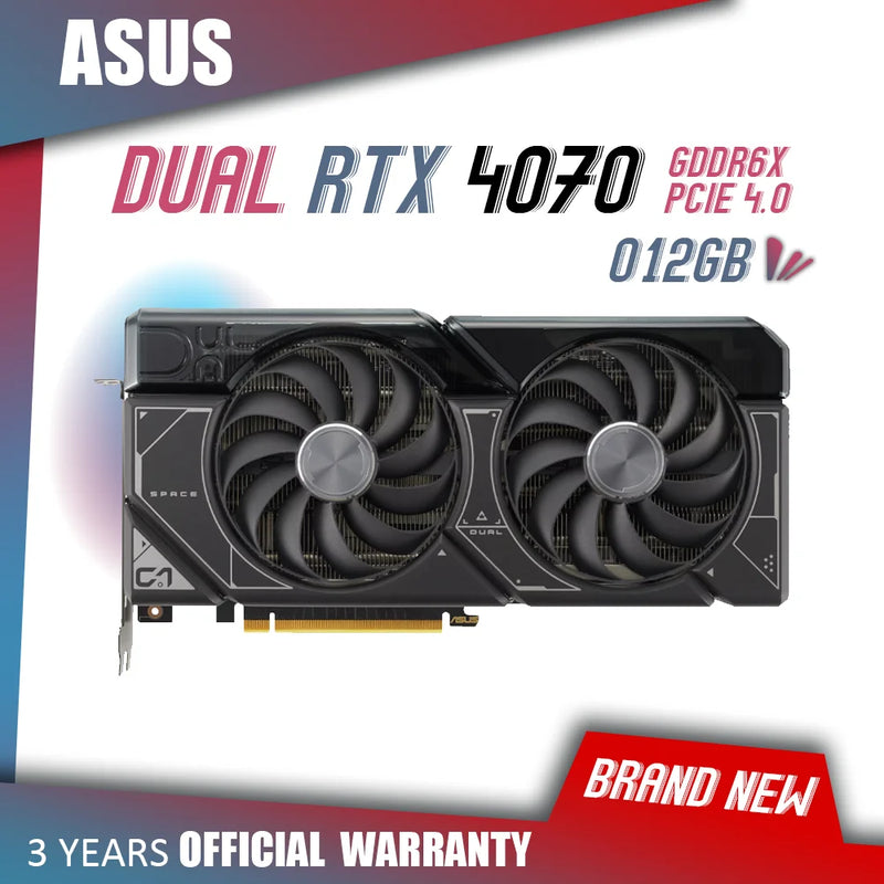 Placas de Vídeo ASUS TUF RTX 4070 OC 12G GAMING ASUS NVIDIA RTX 4070 Series GDDR6X Memória 12GB Placa Gráfica GPU 192bit PCIE4.0