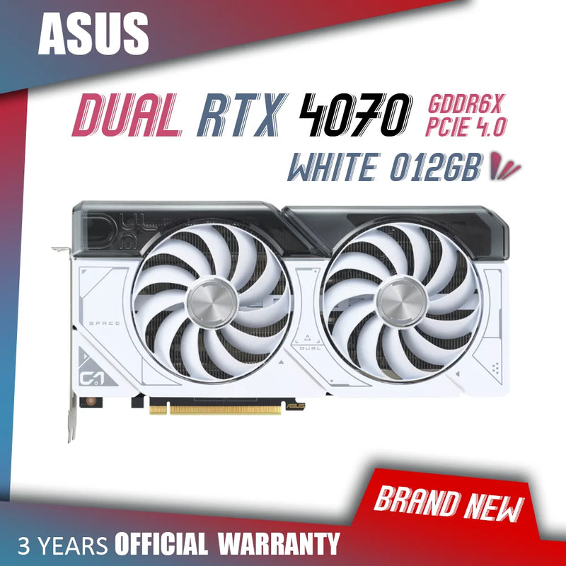 Placas de Vídeo ASUS TUF RTX 4070 OC 12G GAMING ASUS NVIDIA RTX 4070 Series GDDR6X Memória 12GB Placa Gráfica GPU 192bit PCIE4.0