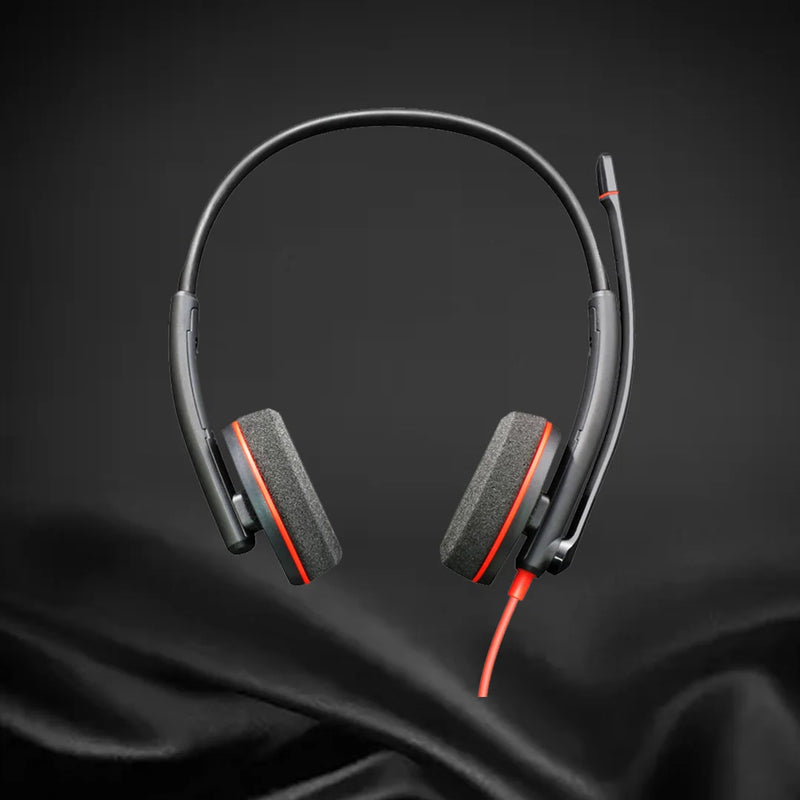 Poly Plantronics-C3220 Auscultadores com cancelamento de ruído, USB, alta definição, com fio estéreo, HD Chamada, Binaural Headset