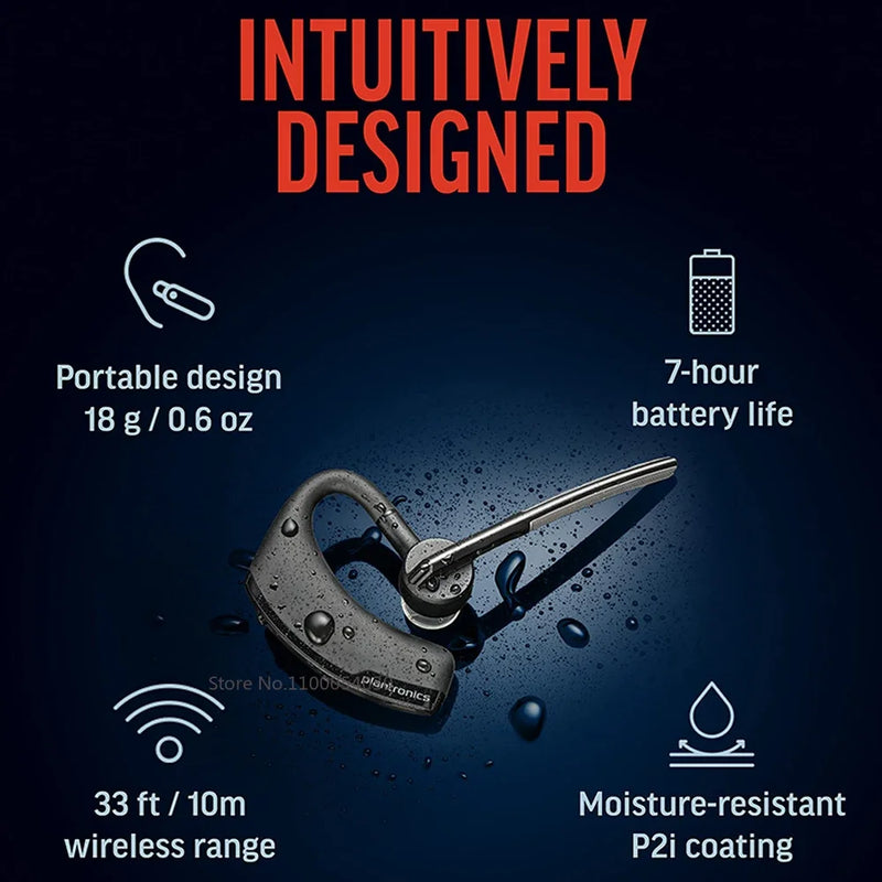 Poly Voyager Legend Auscultadores Bluetooth sem fios, Chamada HD, Cancelamento de Ruído, Controlo por Voz, Ligar a Telemóvel, Tablet, FFP