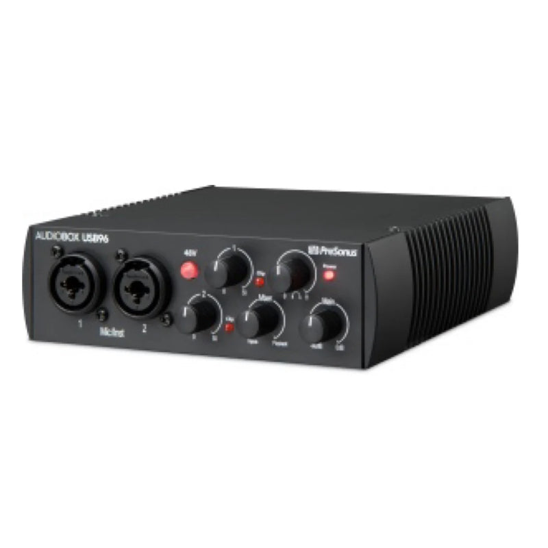 Presonus audiobox usb 96 pequena interface de áudio/midi para cantor/compositores, podcasters e guitarra ou guitarra-baixo colaborações